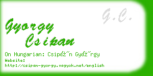 gyorgy csipan business card